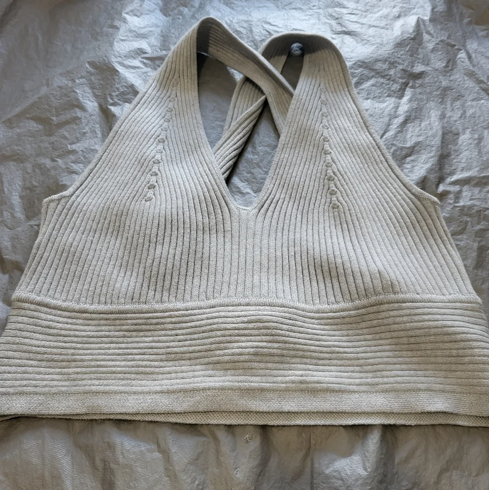 J.crew Ribbed Cardigan, Crop Top & Legging Set